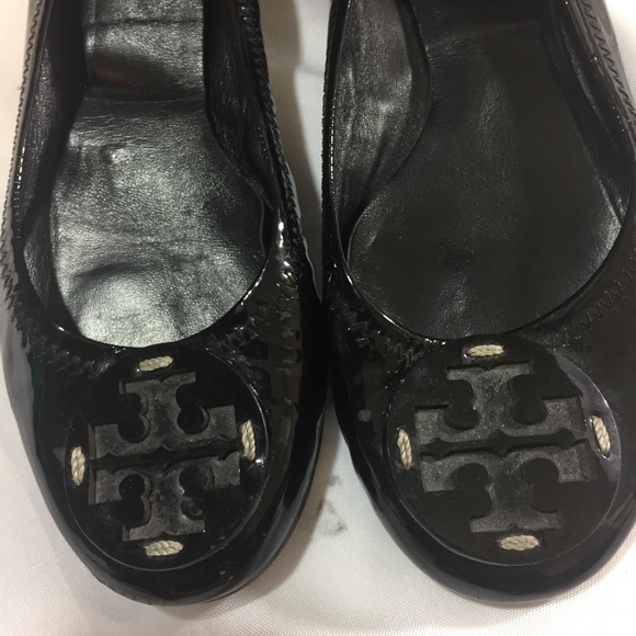 Tory Burch Reva Flats Patent Leather Sz 7.5 - Picture 2 of 5